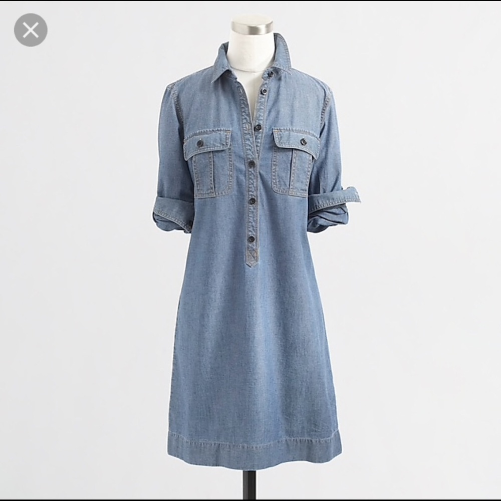 J Crew Factory Chambray Shirt Dress